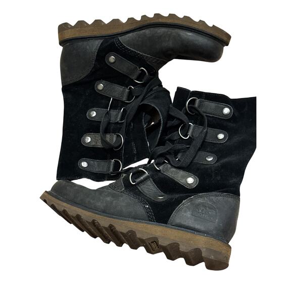 Sorel Women's Black Waterproof Scotia Lace Boot Size 6 - Picture 4 of 9